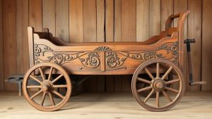 antique wooden wagon identification features