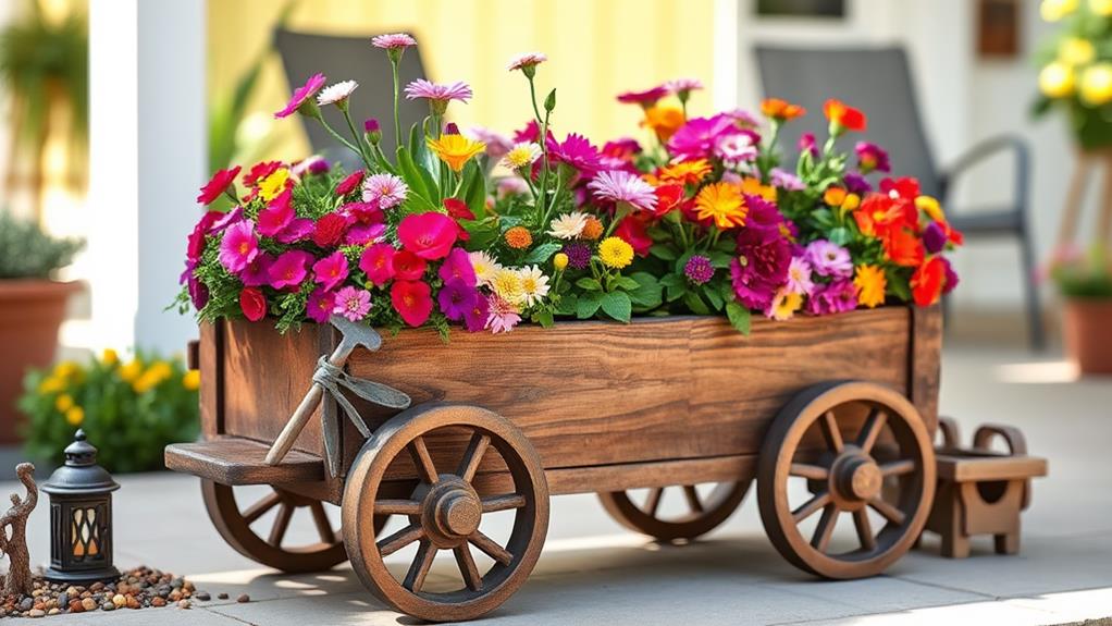 briskly barrel wagon planter