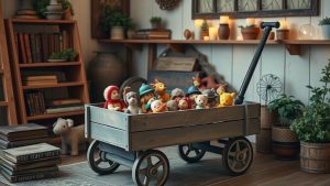 charming rustic toy wagon