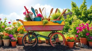 efficient garden carts storage