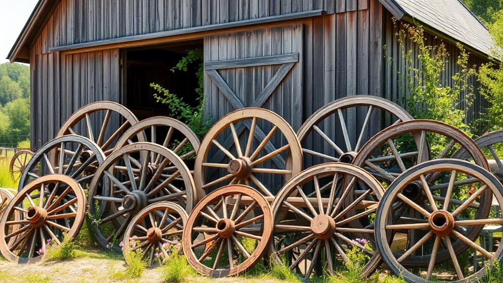 exploring antique wagon wheels