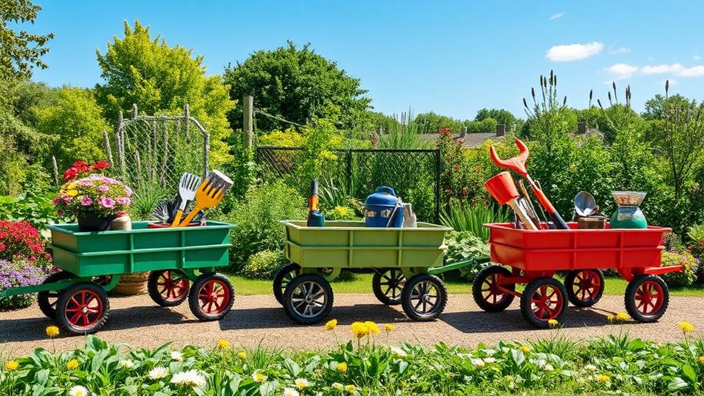 garden carts with storage