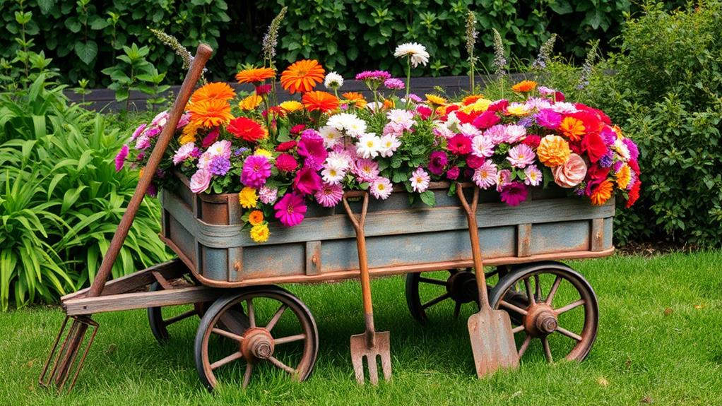 homemade rustic wagon ideas