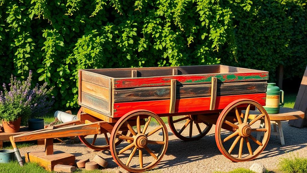 revitalize antique wooden wagon