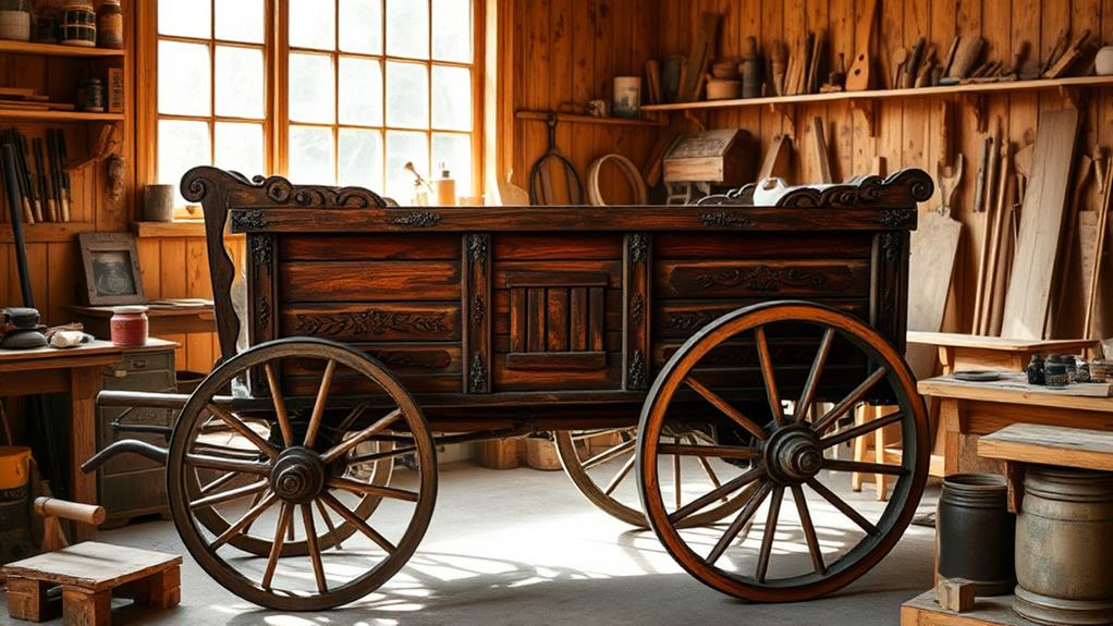 reviving antique wooden wagons