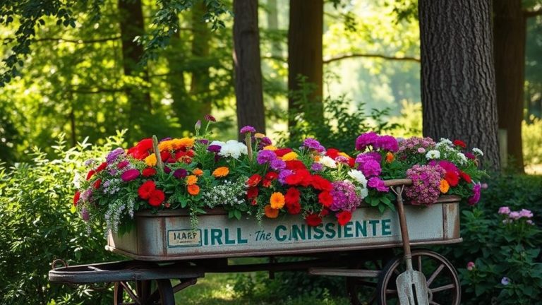 rustic metal wagon decor