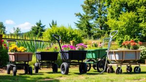 seniors easy garden carts