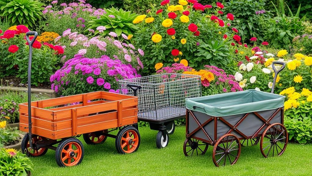 various garden wagon types