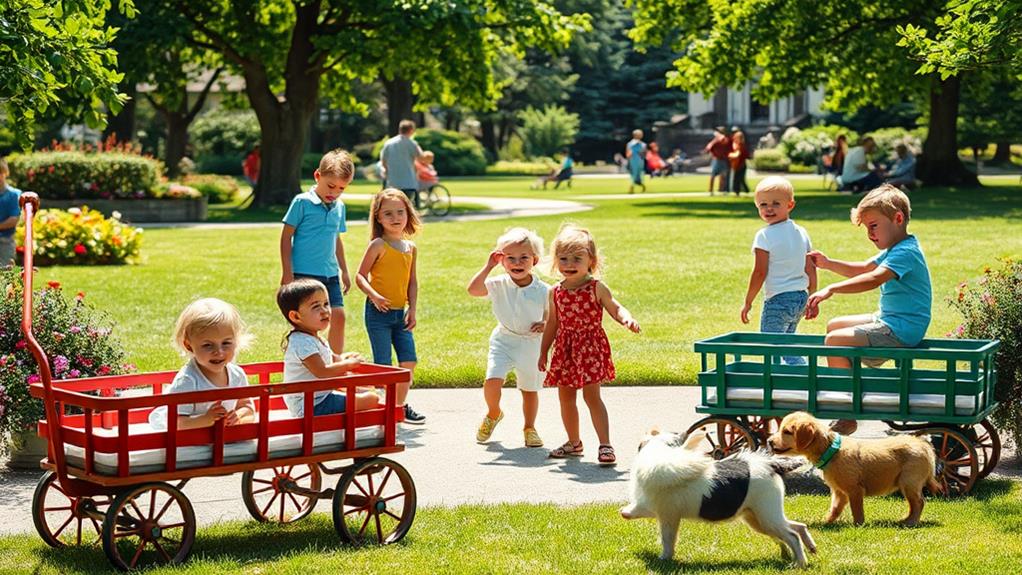 vintage style metal wagons