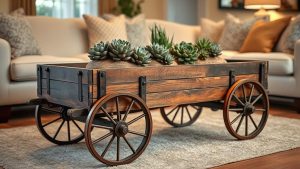 wagon to coffee table conversion